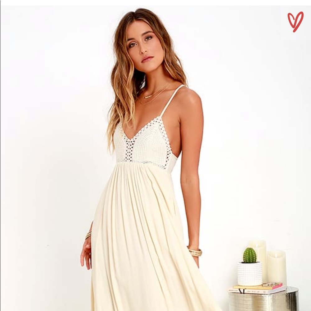 Lulus long white maxi dress